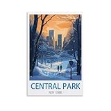 NABIQUE Central Park New York Vintage-Reiseposter, 20 x 30 