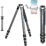 INNOREL カメラ 三脚 カーボン 一眼レフ三脚 15KG最大耐荷重 4段伸縮 10.5-165CM作業高さ 25.6/22.2/18.8/15.4MMパイプ径 ビデオカメラ デジカメ DSLR DV通用コンパクト 三脚 トラベル 登山用 センターポール付き バッグ付き（KT254C三脚のみ）