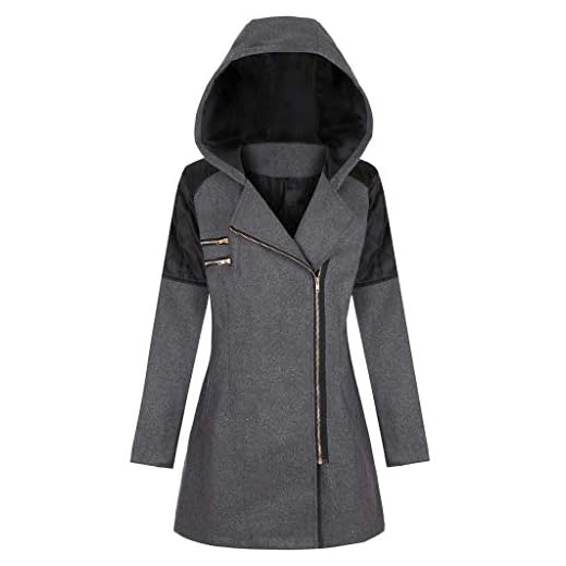 Manteau Femme Grande Taille A Capuche Automne Hiver Chaud Manche Longues éLéGant Vintage Pas Cher A La Mode Veste en Laine Overcoat