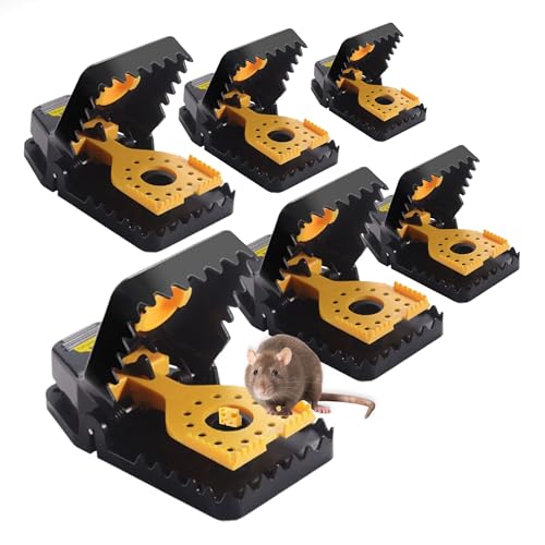 Dutreg Trampas para Ratones, 6 Reutilizables Eficientes Trampa Ratones para Usar En Interiores Y Exteriores (Grande)