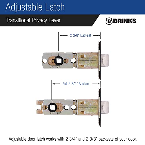 Brinks – Transitional Privacy Locking Interior Wave Door Lever, Tuscan Bronze - Designed For Traditional And Transitional Homes And Blends Seamlessly With Interior Décor #TOP5