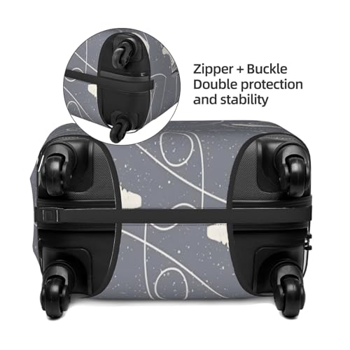 Ice Skating Boots Winter Luggage Cover for Suitcase, Suitcase Cover Protector Fit 25-28 Inch Luggage Travel Accessories, L4