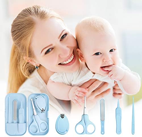 Vicloon Baby Nail Kit, 5-in-1 Baby Nail Care Set, Baby Nail Care Tool, Baby Manicure Set Includes Nail Clippers, Scissor, Earpick, Nail File and Tweezer for Newborn Infant Toddler