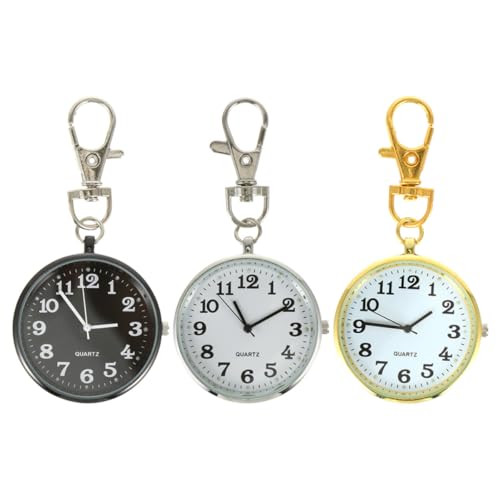 Reloj de bolsillo para enfermeros con llavero y esfera grande contra la pérdida de tiempo
