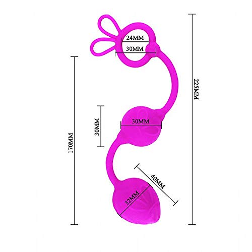 Plug Em Soft Touch Com 3 Esferas Em Tamanhos Gradativos à Prova D'água 22,5 Cm Love Balls