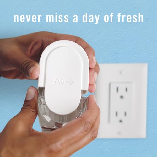 Febreze Plug-In Air Freshener, Odor-Fighting Scented Oil Refill, Air Fresheners for Home and Bathroom and Kitchen, Long Lasting for Strong Odors, Linen & Sky Scent, 0.87oz Refills, 3 Count (Pack of 1) - image 8