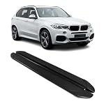 OMAC Sottoporta Laterali Pedane Laterali Compatibili con BMW X5 2014-2018 Nero Alluminio 2 Pz