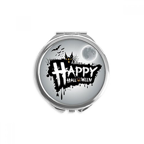 Miroir rond maquillage de poche Halloween portable et multicolore