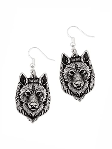 HAQUIL Alpha Wild Native Wolf Pendant Dangle Drop Earrings Jewelry Gift for Women