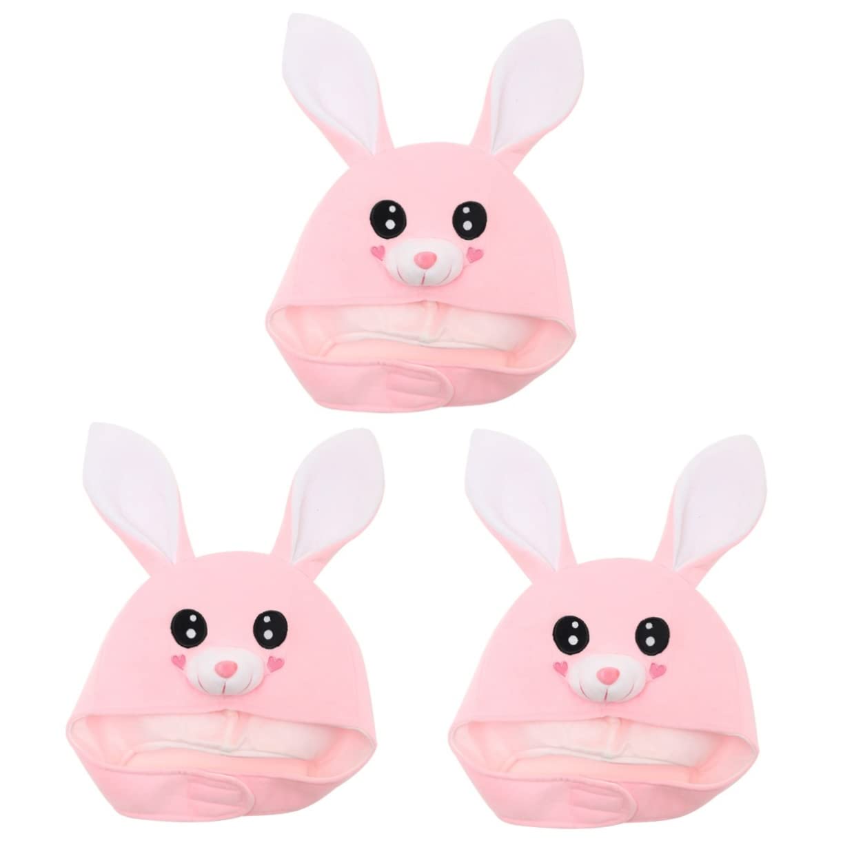 TOYANDONA 3 Pièces Couvre-chef De Lapin Oreilles Bonnet Oreille De Lapin Accessoires De Cosplay De Pâques Couvre-chef De Pâques Peluche Manquer Oreilles De Lapin Fille Déguisée En Lapin