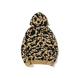 Men's and Women's Fashion Ape Human Head Camouflage Shark Head Print Hoodie Sweater (7,Medium,Medium)