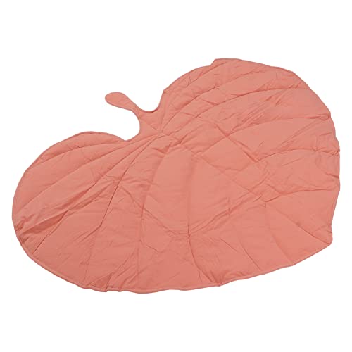Bladvormig Vloerkleed, Speciaal Gevormde Babykruipmat van Katoen voor Thuis (Roze)