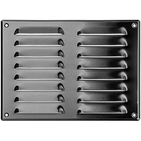 260x190mm / 10x7 inch Stainless Steel Ventilation Grille - Metal Air Vent Cover with Insect Mesh Cover