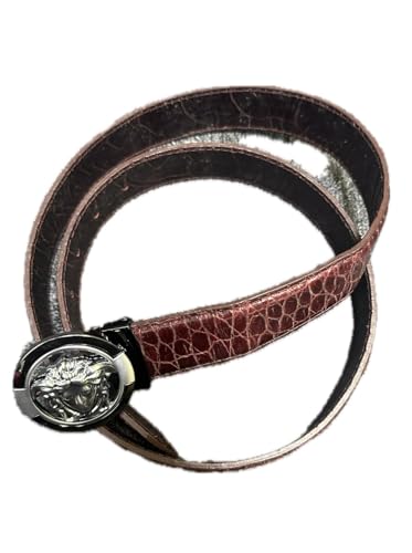 Genuine Leather Braided Belt, 1.25 Inch Wide, BROWN, Metal Buckle, Unisex