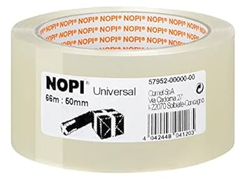 tesa NOPI Packband - vielseitiges Verpackungsband aus Polypropylen ger&aumluscharm abrollbar - l&oumlsungsmittelfrei und abrieb