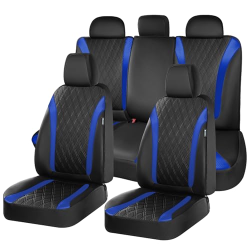 Image of FLORICH Seat Covers, Car Seat Covers Full Set, Waterproof Leather Car Seat Protector, Front and Rear Seat Covers for Cars, Automotive Seat Covers Universal Fit for Most Cars SUV Truck