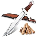 PURPLEBIRD Outdoor Messer, Machete Scharf Echt mit 6MM Klingenrücken, D2 Stahl Full Tang...