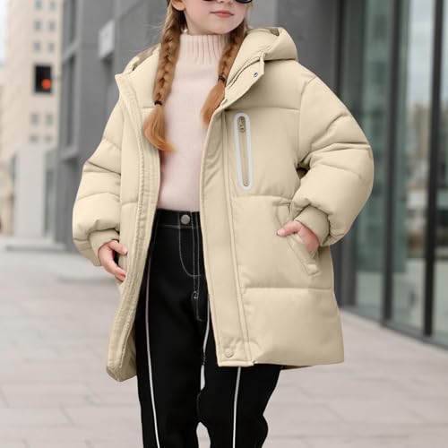 Kids Boy’s Winter Coat Windproof Hooded Puffer Jackets Warm Outerwear Parka Padded Jacket Girls Zip up Quilted Down Long Coat2