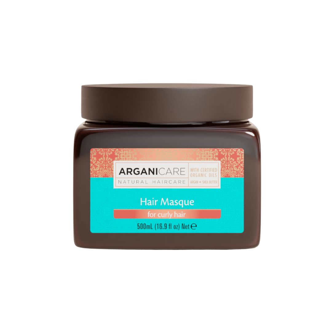 Arganicare| Gama Argán | Mascarilla Reparadora Nutritiva | Aceite de Argán | Cabello rizado y encrespado | Fuerza y ​​maniobrabilidad | Aporta suavidad y brillo | Ayuda a redefinir tus rizos |500ml