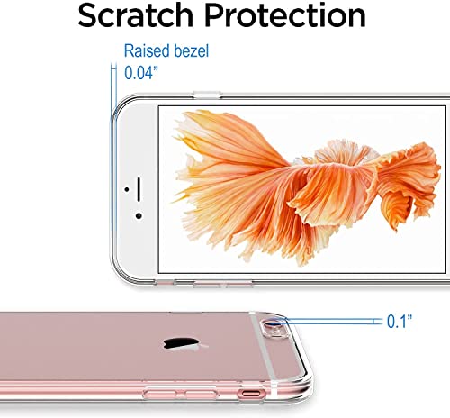 Image of WOW IMAGINE Crystal Clear Transparent Back Case Cover for Apple iPhone 6 / 6s | Full Device & Camera Protection Shockproof TPU | Flexible Silicone Back Cover Case - Transparent