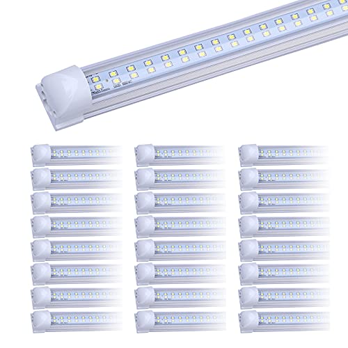Best Cyber Monday 🔥 LED Shop Light 8ft, 72W 6000K Cold White T8 LED Tube Light, Clear Cover, Fluorescent Tube Replacement,Integrated 8 Foot Linkable LED Strip Light Fixture (25-Pack),Ship from USA Flash Deals - 70% OFF LED Shop Light 8ft, 72W 6000K Cold White T8 LED Tube Light, Clear Cover, Fluorescent Tube Replacement,Integrated 8 Foot Linkable LED Strip Light Fixture (25-Pack),Ship from USA