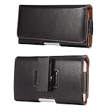Horizontal Faux Leather Cellphone Holster Case Pouch Holder with Swivel Belt Clip for Samsung Galaxy