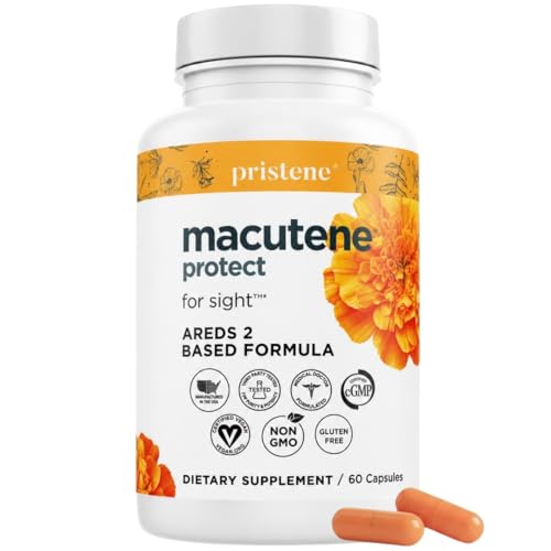Macutene Protect Eye Vitamins for Areds 2 with Lutein and Zeaxanthin Supplements (25mg/5mg) – Doctor Formulated Bilberry Supplement for Eyes, NSF Certified, Vegan (60 Capsules)