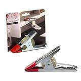 Peleg Design ClampTape Clothespin Dispenser | Desk Organizer to Keep Tape in Place | One Hand Use | Metal Tape Roller Fits Most Desks & Shelves | Desk Storage Organizer