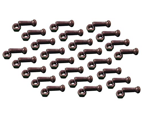 25 - Plow Bolt & Nut for Blades/Cutting Edge, 3/4-10X2 1/2 - Grade 8, Dome Head