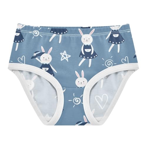 Wusikd Bunny Cartoon Girls Underwears Cotton Cute Rabbit Girls Briefs Soft Toddler Underwear 5T Multi
