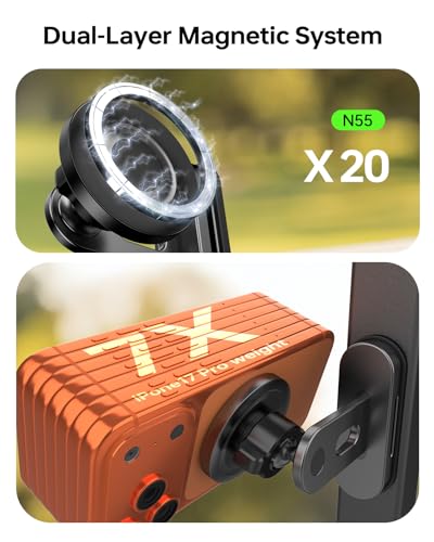 Magnetic Golf Cart Phone Holder for Photography, Golf Accessories for Men, Camera-Friendly T-Shape Design, Strong Magnetic Phone Caddy with Adjustable Ball Head, Golf Cart Phone Holder, Golf Gifts — view 3