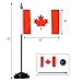 Anley Canada Deluxe Desk Flag Set - 6 x 4 Inch Miniature Canadian Desktop Flag with 12