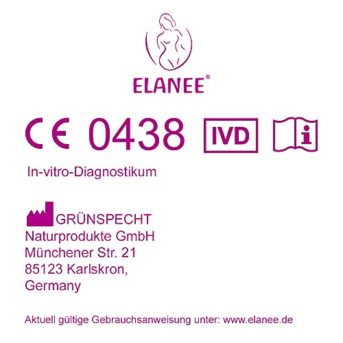 ELANEE Urin-Kontrolltest 5, Teststreifen mit Farbskala, Erkennung von Harnwegsinfekten, Blasenentzündung, Urin Teststreifen 10 Teststreifen (726-00)