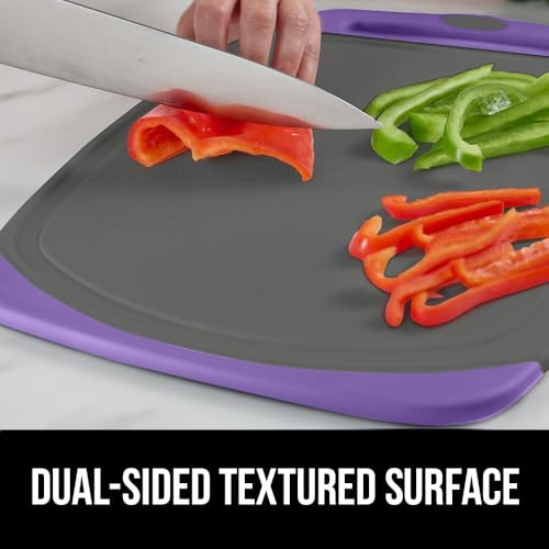 image for GORILLA GRIP BPA-Free Reversible Kitchen Cutting Board Set of 3, US De