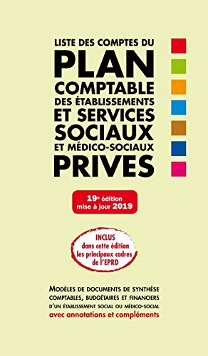 livre Liste des comptes du plan comptable des établissements et services sociaux et médico-sociaux privés