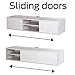 South Shore Floating Wall Mounted Media Console, Pure White, 56