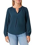 Details : Raffung s.Oliver Women\'s 2137377 Bluse Langarm, 6985 Petrol, 36