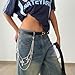 Gothic Cross Pants Chain for Men Women, 3-Layer Silver Alloy Punk Jeans Chain with Lobster Clasps, Metal Belt Chain for Wallet, Keys & Streetwear Fashion