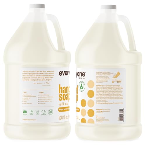 Image of Everyone Liquid Hand Soap Refill, 1 Gallon, Meyer Lemon and Mandarin, made with Essential Oils for Kitchen and Bathroom