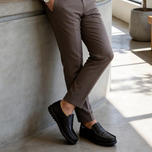 Image of Go Tour Men's Casual Leather Fashion Slip-on Loafers Shoes