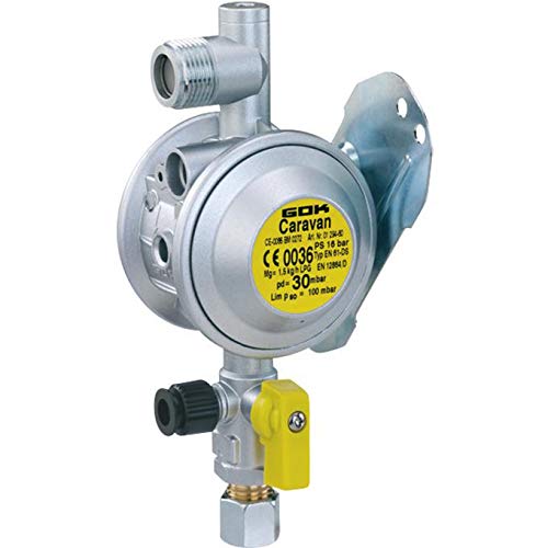 Regolatore del gas da parete GOK S2SR 30 mbar con valvola di prova e sicurezza