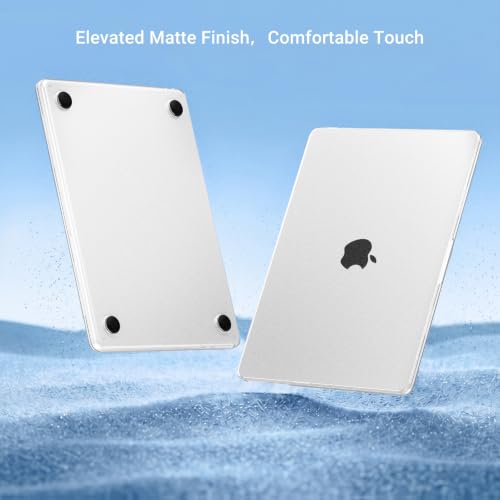 Image of MOSISO Compatible with MacBook Air 15 inch Case M5 M4 M3 M2, Frost Clear | Ultra Thin Hard Case,Precision Color & Anti-Fingerprint -Compatible with MacBook Air 15.3 inch A3241 A3114 A2941 2026-2023