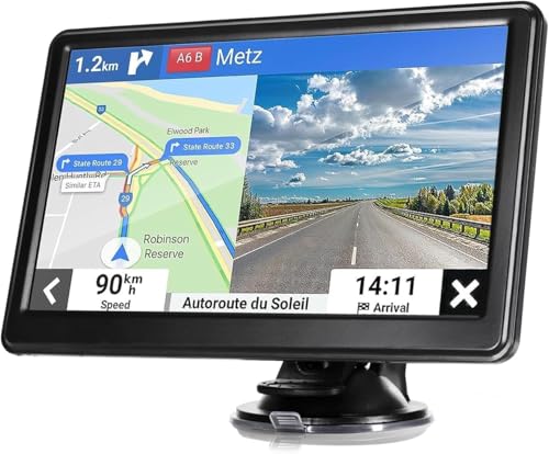 Image of Car GPS Navigator 7-inch Touch Screen Real Voice prompts Turn Direction Speed Limit Warning car GPS Satellite Navigator, Lifetime Free Update World map