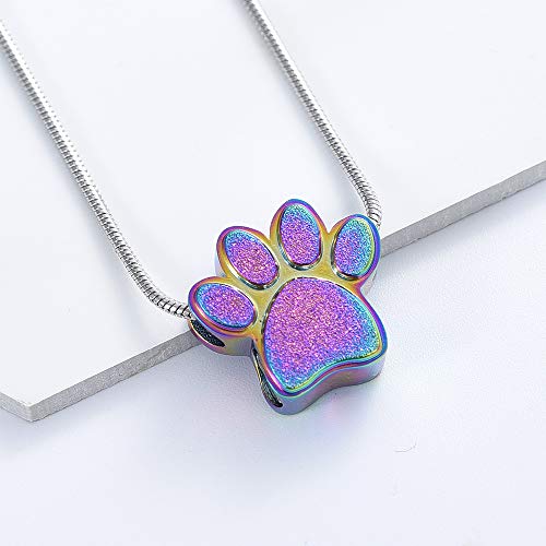 QGJNSGC Pet Paw Cremation Jewelry for Ashes Pendant Paw Print Urn Necklace Memorial Keepsake Jewelry for Pet/Dog's/Cat's Ashes - Image 4