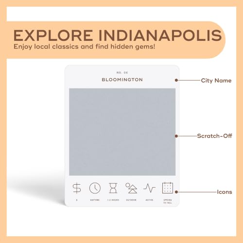 Image of Indianapolis Adventure Bucket List: 50 Scratch-Off Cards for Outdoor Activities, Tourist Attractions, and Road Trips - Perfect Travel Gift and Guide for Exploring Indiana
