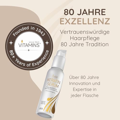 Anti-Frizz Haar Serum mit Keratin, Biotin und Kollagen