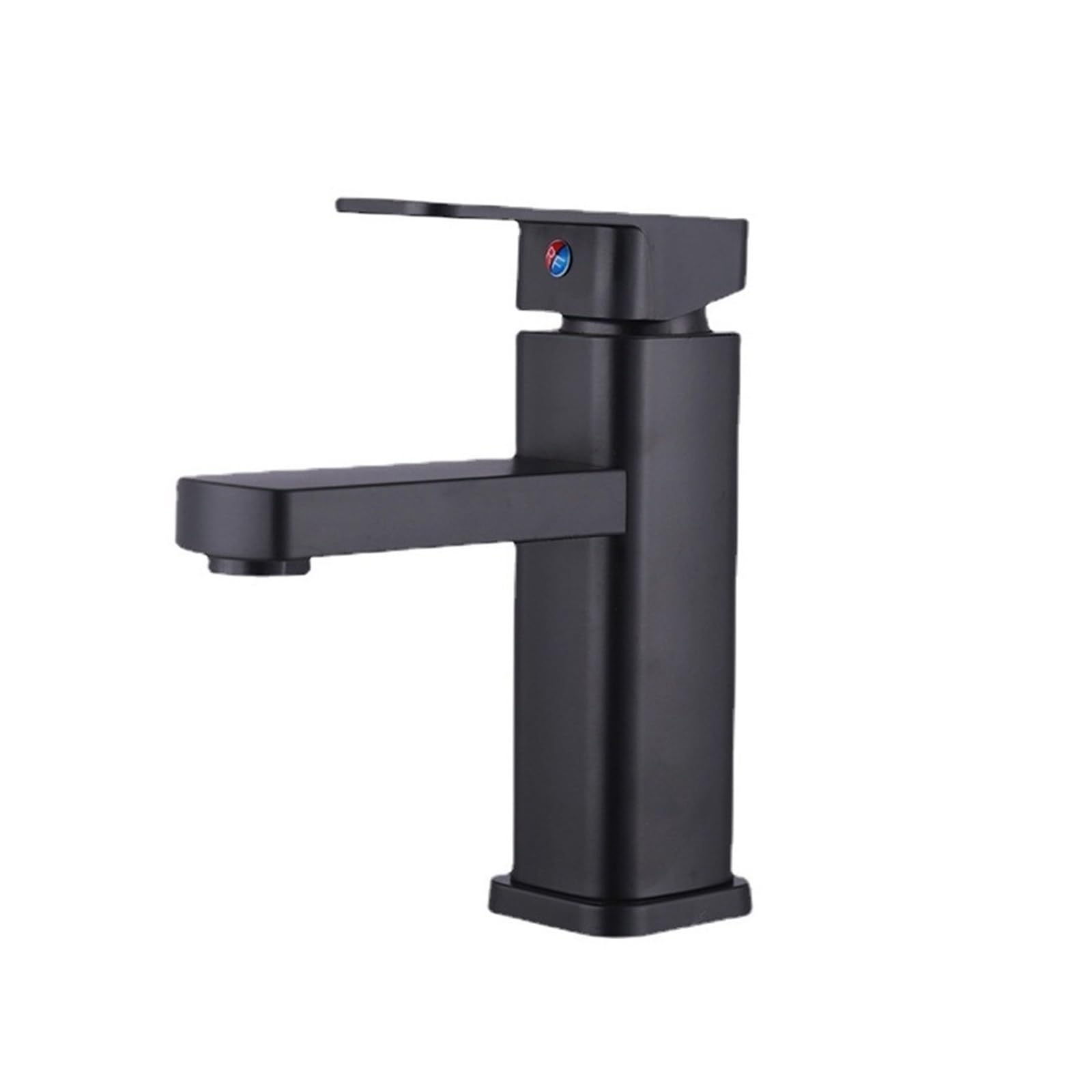 Jvddi 1Pc Bathroom Faucets Deck Mounted Bathroom Basin Faucets Black Square Washbasin