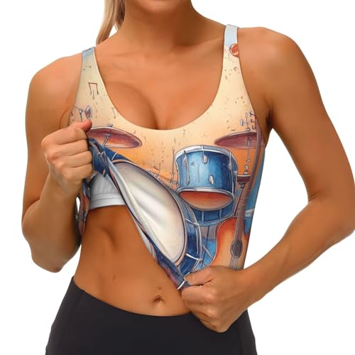 Camiseta de entrenamiento sin mangas para mujer cuello en U náutica 5