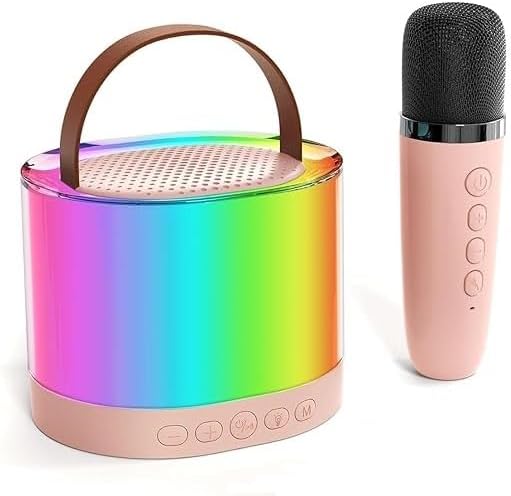 Glow Tune 2025 Karaoke Machine for 4-12 Years Old Kids Toys, Gift for Girls Boys, Age 3 4, 5, 6, 7, 8, 9, 10, 12 + Years Birthday Gift (Multicolor)