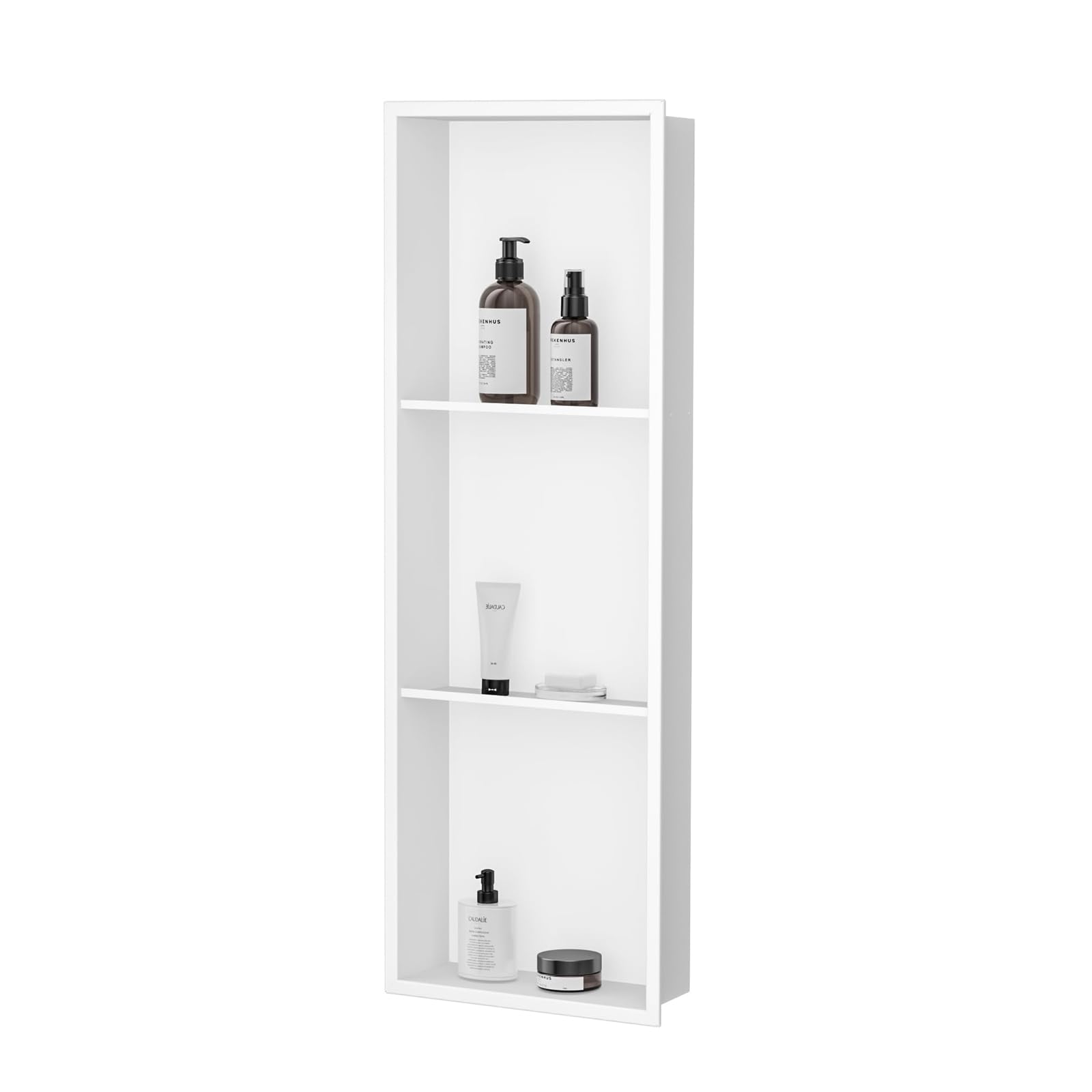ZBJDX 35 4 X 11 0 X 4 9 Recessed Shower Caddy Storage 3-Layer Shower Niche No Tile